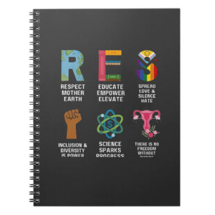 Resist Floral LGBTQ Rights Trans Equality  Notebook