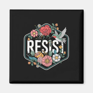 Resist Floral Protest Trump Anti Trump 1 Magnet