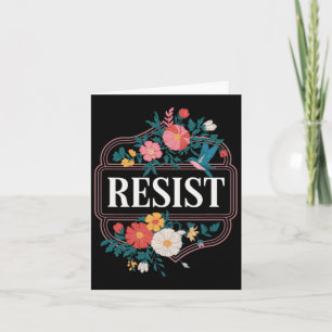 Resist Floral Protest Trump Anti Trump 3 Card