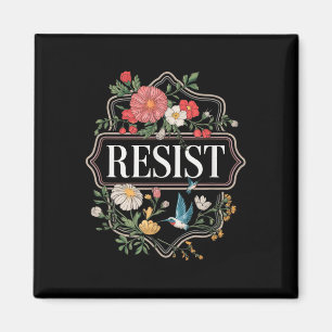 Resist Floral Protest Trump Anti Trump Magnet