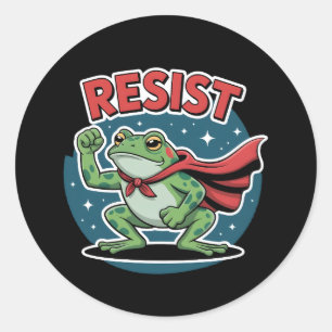 Resist Frog Portland Frog Protest for Men Women Classic Round Sticker
