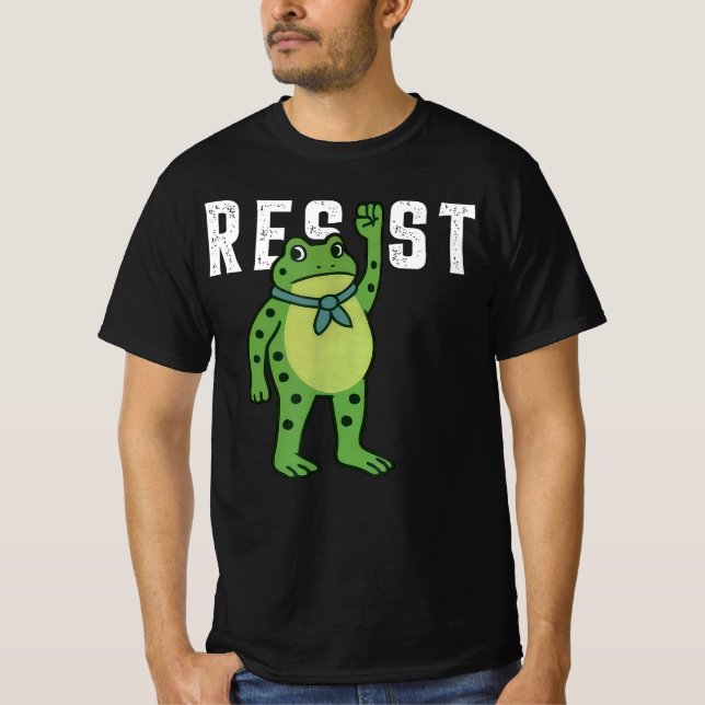 Resist Frog Portland Frog Protest for Men Women T-Shirt (Front)