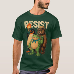 Resist Frog Portland Frog Protest for Men Women T-Shirt