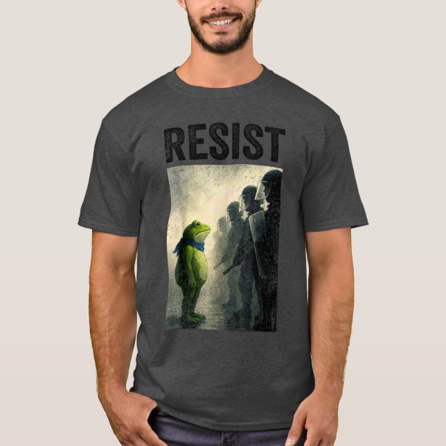 Resist Frog Portland Frog Protest T-Shirt (Front)