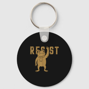 Resist Frog Rtland Frog Protest For Men Women Key Ring