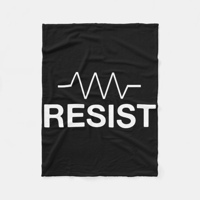 Resist Funny Electronics Circuit Resistor  Fleece Blanket (Front)