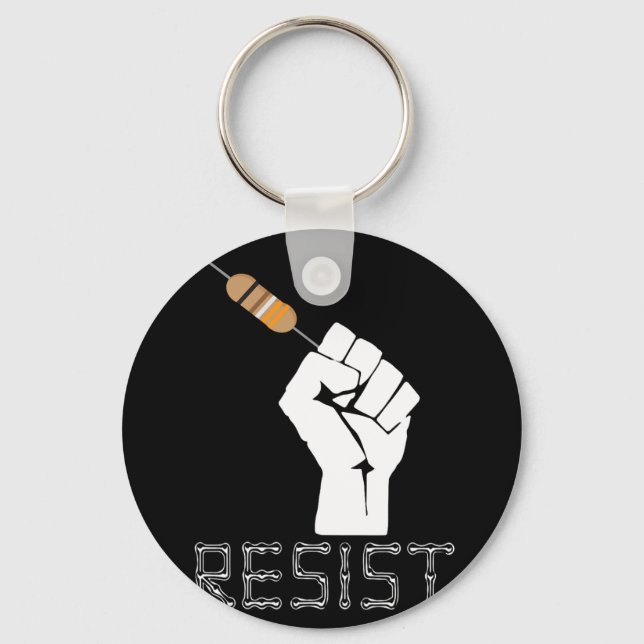 Resist Funny Gift Electrical Engineers Electrician Key Ring (Front)
