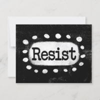 Resist Greeting Card