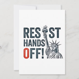 Resist Hands Off Libertiy Status Anti Trump Holiday Card