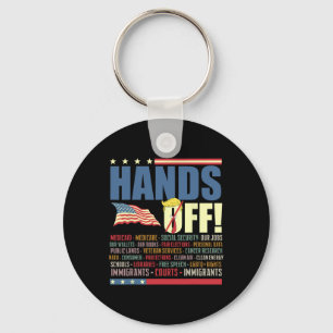 Resist Hands Off Protest Anti Trump Key Ring