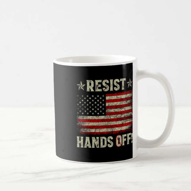 Resist Hands Off Protest Social Security Medicare  Coffee Mug (Right)