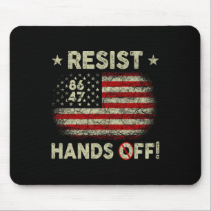 Resist Hands Off Protest Social Security Medicare Mouse Pad