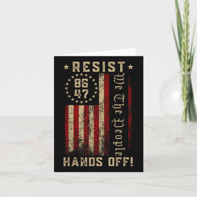 Resist Hands Off Social Security Medicare Medicaid Card (Front)