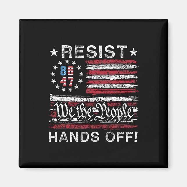 Resist Hands Off Social Security Medicare Medicaid Magnet (Front)