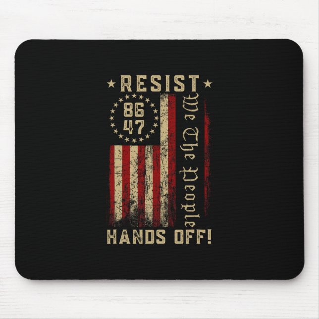 Resist Hands Off Social Security Medicare Medicaid Mouse Pad (Front)