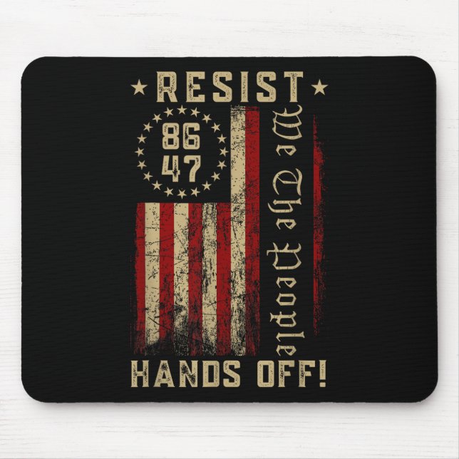 Resist Hands Off Social Security Medicare Medicaid Mouse Pad (Front)