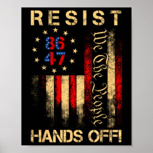 Resist Hands Off Social Security Medicare Medicaid Poster