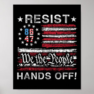 Resist Hands Off Social Security Medicare Medicaid Poster