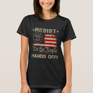 Resist Hands Off Social Security Medicare Medicaid T-Shirt