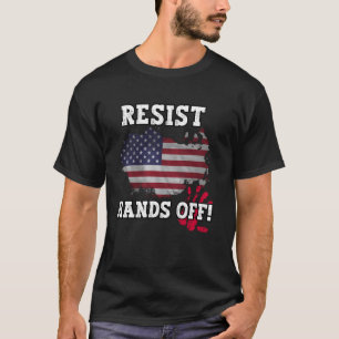 Resist Hands Off! Vintage We People American Flag T-Shirt