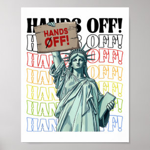 Resist Hands Off Vintage We The People American Fl Poster