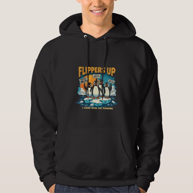 Resist I Stand With Penguins Hoodie (Front)