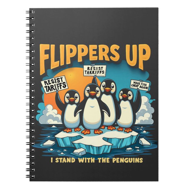 Resist I Stand With Penguins Notebook (Front)