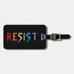 Resist in Rainbow Colours Luggage Tag