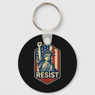 Resist - Lady Liberty Fist Key Ring
