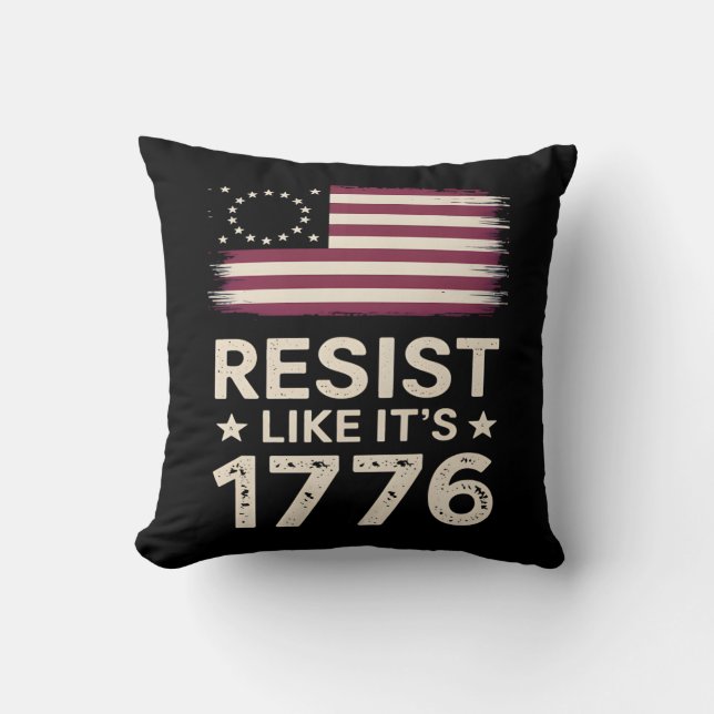 Resist Like It's 1776 American Conservative Flag Cushion (Front)