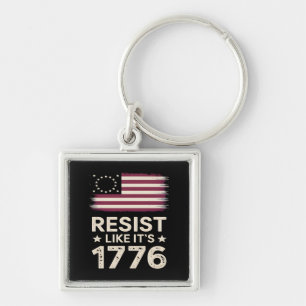 Resist Like It's 1776 American Conservative Flag Key Ring