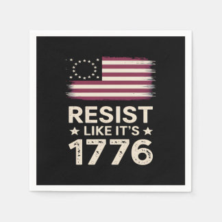 Resist Like It's 1776 American Conservative Flag Napkin