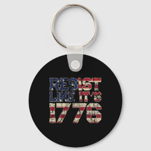Resist Like It's 1776 American Flag Usa Patriot Key Ring