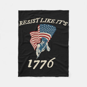 Resist Like It's 1776 Conservative Flag American P Fleece Blanket