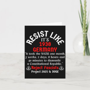 Resist Like It's 1938 Germany  Card