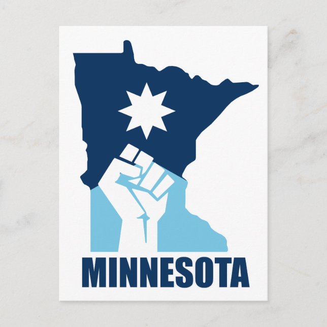 Resist Minnesota Raised Fist Postcard (Front)