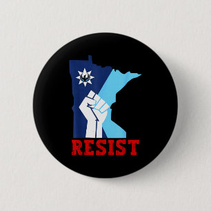 Resist Minnesota Rebel New State Artwork 6 Cm Round Badge