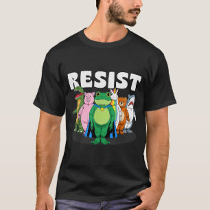 Resist No King Portland Frog Costume Activists Gro T-Shirt