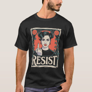 Resist Nouveau Mucha Anti-trump Women Feminist T-Shirt