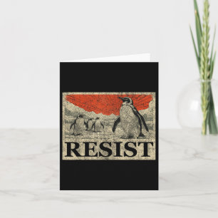 Resist Penguin Activism Anime Graphic We Stand Wit Card