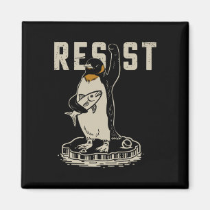 Resist Penguin Activism - Funny Resist Penguin Act Magnet