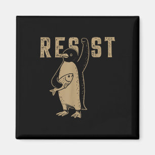 Resist Penguin Activism Graphic Design Magnet