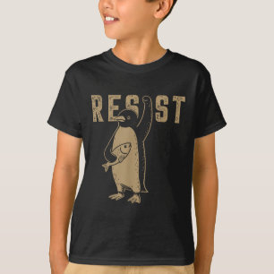 Resist Penguin Activism Graphic Design T-Shirt