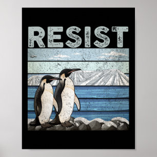 Resist Penguin Activism Poster
