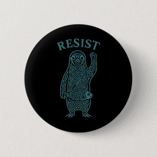 Resist Penguins Activism Graphic We Stand With Pen 6 Cm Round Badge