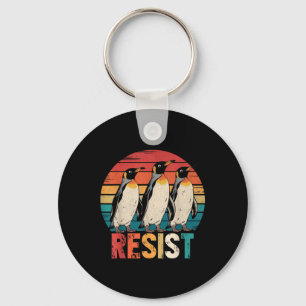Resist Penguins Protest Against Tariffs Penguin Re Key Ring