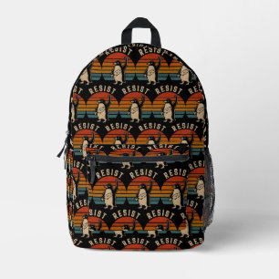 Resist Penguins Protest Against Tariffs Printed Backpack