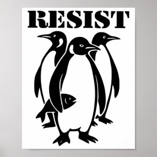 Resist Penguins - Trump Tariff Poster