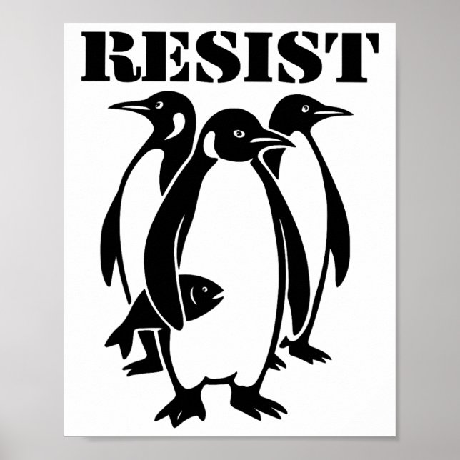 Resist Penguins - Trump Tariff  Poster (Front)
