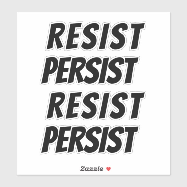 Resist Persist black modern (Sheet)